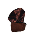 Satin lined wig cap/ wig cap with satin/ cap for moisture( Brown)