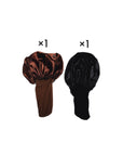 Satin lined wig cap/ wig cap with satin/ cap for moisture( 2 pack=1black and 1 brown)