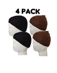 Satin lined wig cap/ wig cap with satin/ cap for moisture (4 pack= 2 brown and 2 black)