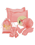 Natural hair essentials,reversible and adjustable Satin bonnet and pillowcases with eye mask set of 9 pieces