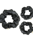 Natural hair essentials satin accessories set (black))