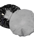 Natural hair essentials satin accessories set satin bonnet and pillowcases(silver)